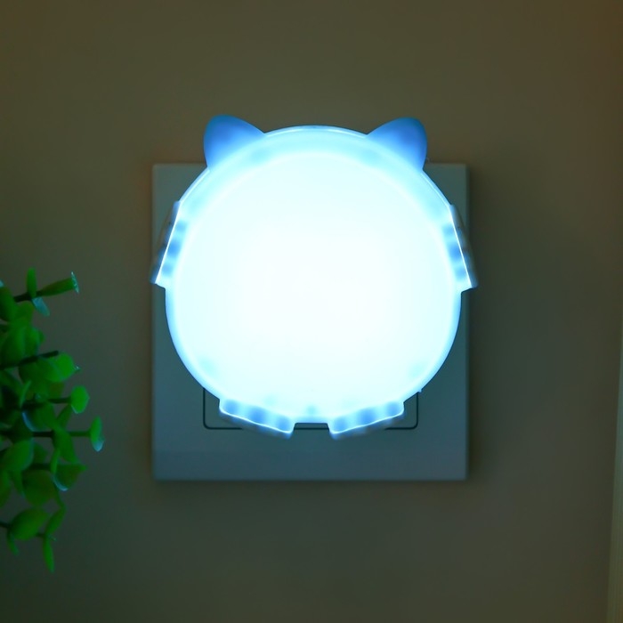 Ночник с датчиком освещенности "Совёнок" LED МИКС 8,5x2,5x8,5 см RISALUX