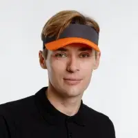 Козырек Grand Slam, темно-серый с оранжевым