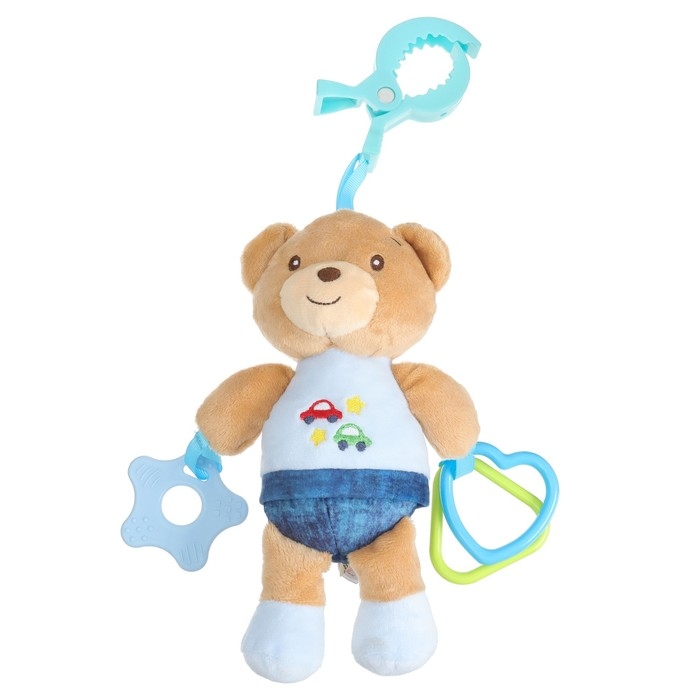 Подвеска мягкая &laquo;Мишка&raquo;, погремушка, прорезыватель, на кроватку, коляску, Mum&Baby