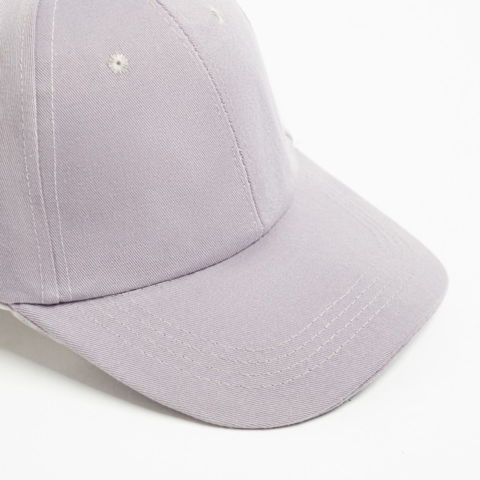 Кепка однотонная MINAKU, цвет светло-серый, размер 54-56