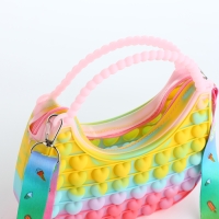 Сумка детская для девочки на молнии &laquo;Выбражулька&raquo;, pop it, цвет розовый/сиреневый/малиновый