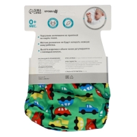 Трусики-подгузник, многоразовый &laquo;Машинки&raquo;, цвет зеленый, Крошка Я