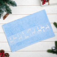 Полотенце махровое &laquo;Новый год: Олени&raquo; 50х90 см, 100% хлопок, 360гр/м2