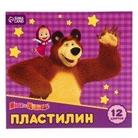 Пластилин Маша и Медведь, 12 цветов, 180 г Пластилин Маша и Медведь, 12 цветов, 180 г