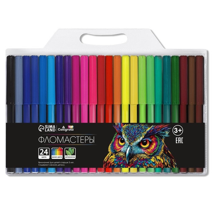 Фломастеры 24 цветов, TOP Calligrata, в блистере Фломастеры 24 цветов, TOP Calligrata, в блистере
