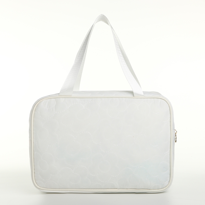 Косметичка на молнии, цвет белый