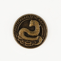 Монета новогодняя амулет «Новый год: Богатого года», диам 2.5 см Монета новогодняя амулет «Новый год: Богатого года», диам 2.5 см