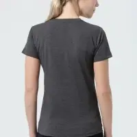 Футболка женская Regent Fit Women черный меланж, размер XXL