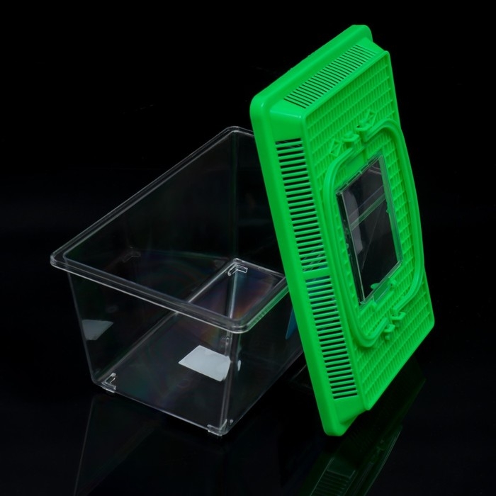 Переноска прямоугольная, 26,5 х 16,5 х 17 см, зелёный Переноска прямоугольная, 26,5 х 16,5 х 17 см, зелёный