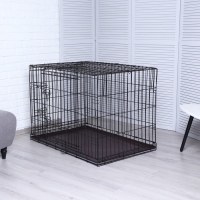 Клетка для собак №4 с поддоном, складная, 94 х 64 х 72 см