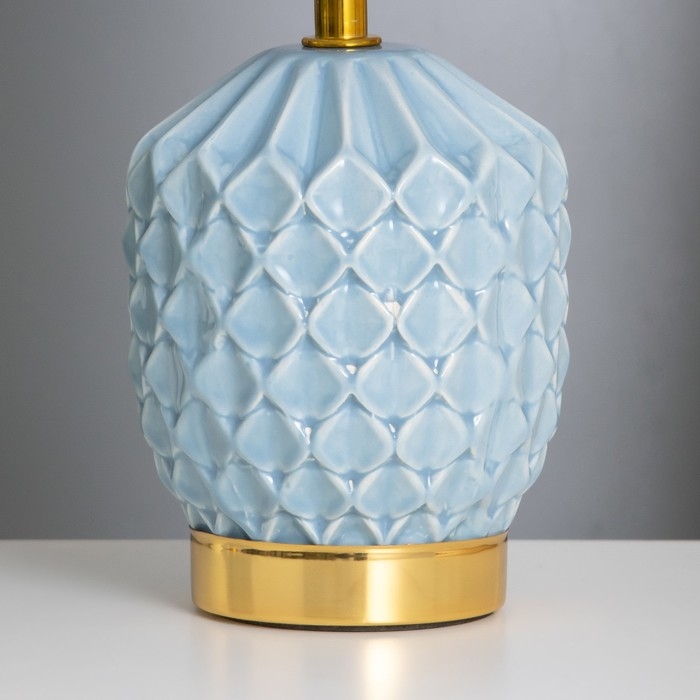 Лампа настольная "Бернарда" 1х40Вт Е14 голубой 15х15х30см
