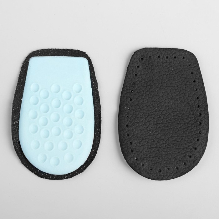 Подпяточники для обуви, кожаные, 9,5 × 7 см, пара, цвет чёрный Подпяточники для обуви, кожаные, 9,5 × 7 см, пара, цвет чёрный