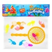 Игровой набор «Весёлая рыбалка», 10 рыбок, сачок Игровой набор «Весёлая рыбалка», 10 рыбок, сачок