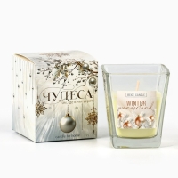 Свеча новогодняя &laquo;Новогоднее приключение&raquo;, на Новый год, аромат ваниль, 6,8 х 8 см