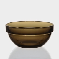 Салатник стеклянный &laquo;Удобное хранение&raquo;, d=12 см, цвет дымчатый