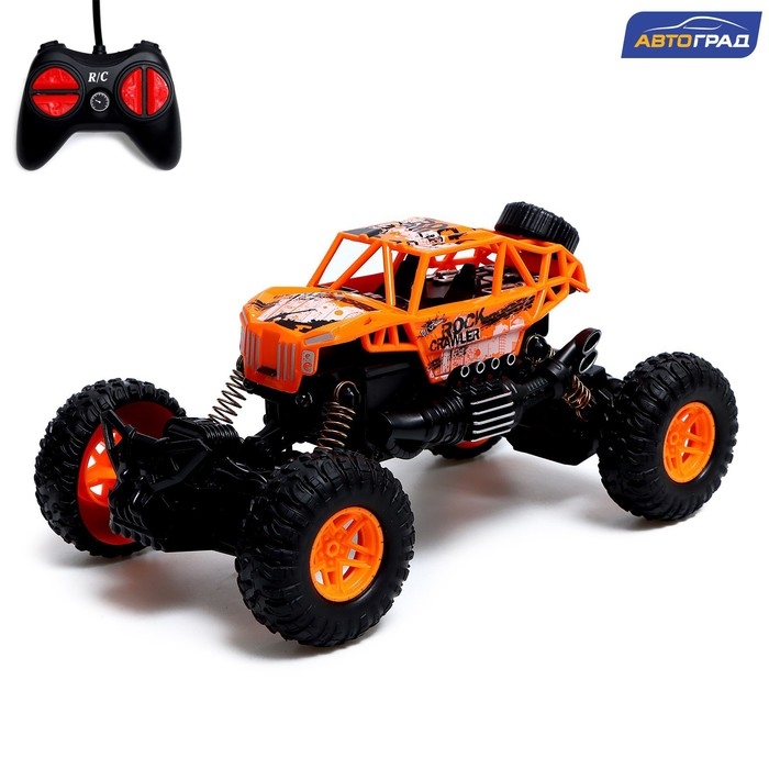 Джип радиоуправляемый &laquo;Краулер&raquo;, 1:18, работает от батареек, цвет оранжевый