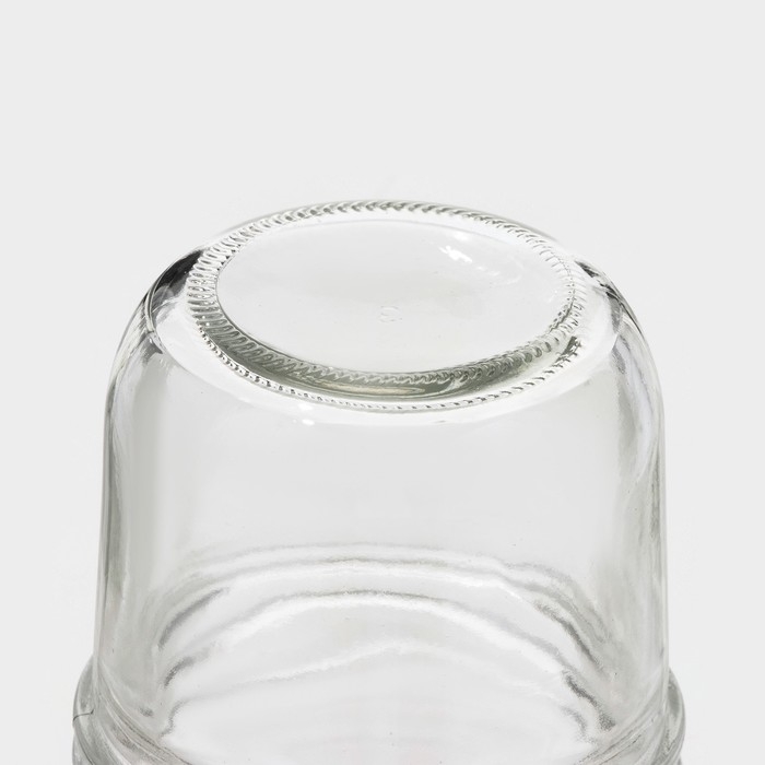 Банка стеклянная для хранения сыпучих продуктов Доляна &laquo;Сильвер&raquo;, 280 мл, 8,7&times;8,4 см, с металлической крышкой