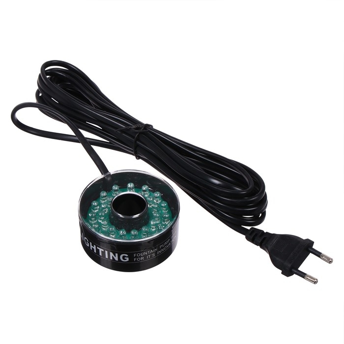 Фонтан садовый с подсветкой LED-3800FP, 40 Вт, h = 2 м, 2000 л/ч, 15 LED-ламп Фонтан садовый с подсветкой LED-3800FP, 40 Вт, h = 2 м, 2000 л/ч, 15 LED-ламп