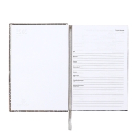 Ежедневник недатированный, A5, 136 листов, Attomex. Arkona, твердая обложка, бумвинил с поролоном, ляссе, блок 70%, серый Ежедневник недатированный, A5, 136 листов, Attomex. Arkona, твердая обложка, бумвинил с поролоном, ляссе, блок 70%, серый