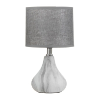Настольная лампа "Канон" 1хE14 белый-серый 15х15х28 см RISALUX Настольная лампа "Канон" 1хE14 белый-серый 15х15х28 см RISALUX