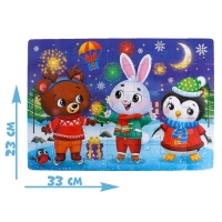 Пазлы в металлической коробке «Праздник у зверят», 35 деталей Пазлы в металлической коробке «Праздник у зверят», 35 деталей