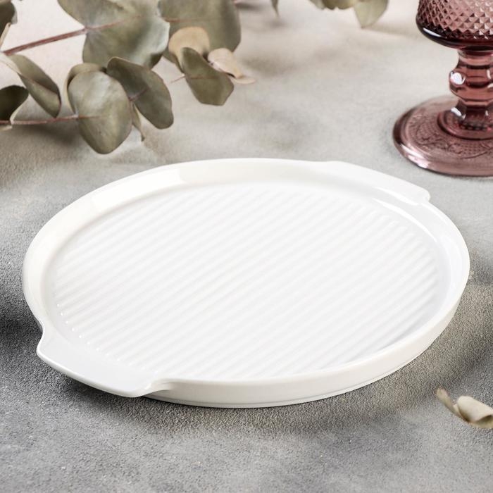 Блюдо фарфоровое для запекания круглое Magistro «Бланш», d=19 см, цвет белый Блюдо фарфоровое для запекания круглое Magistro «Бланш», d=19 см, цвет белый