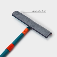 Щётка для окон Raccoon, телескопическая ручка 68(102) см, насадка из микрофибры 28×7 см, цвет МИКС Щётка для окон Raccoon, телескопическая ручка 68(102) см, насадка из микрофибры 28×7 см, цвет МИКС