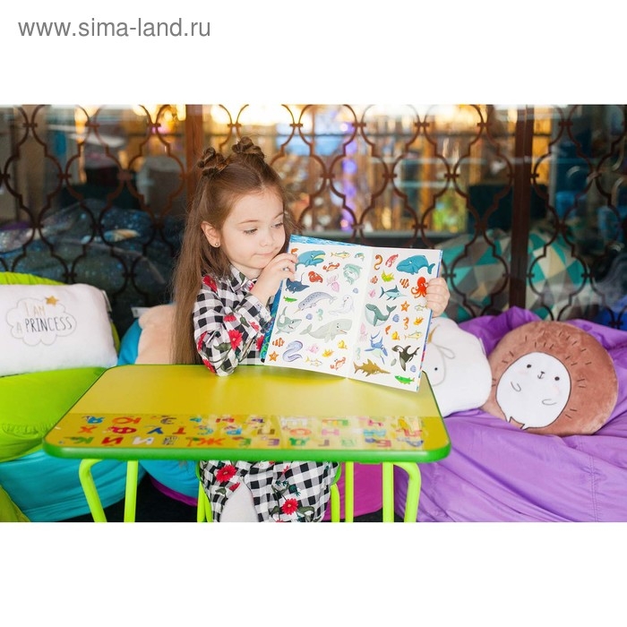 Наклейки многоразовые «Кто живёт в море», книжка-раскладушка Наклейки многоразовые «Кто живёт в море», книжка-раскладушка