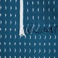 Плед Fringy, синий с голубым Плед Fringy, синий с голубым