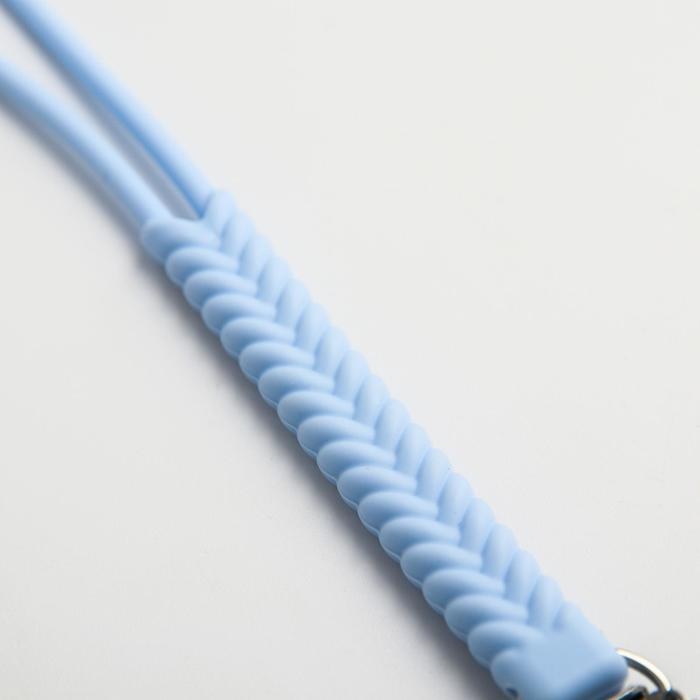 Держатель для соски - пустышки «Косичка», силиконовый, цвет голубой Держатель для соски - пустышки «Косичка», силиконовый, цвет голубой