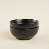 Набор мисок фарфоровых SL Home «Дарк», 1,2 л, d=18,5 см, цвет чёрный Набор мисок фарфоровых SL Home «Дарк», 1,2 л, d=18,5 см, цвет чёрный