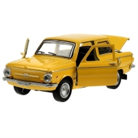 Машинка металлическая &laquo;ЗАЗ-968А&raquo;, ретро - модель &laquo;Запорожец&raquo;, открываются двери, багажник, инерция, 12 см желтый