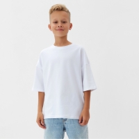 Футболка детская Basic line цвет белый, рост 140 см Футболка детская Basic line цвет белый, рост 140 см