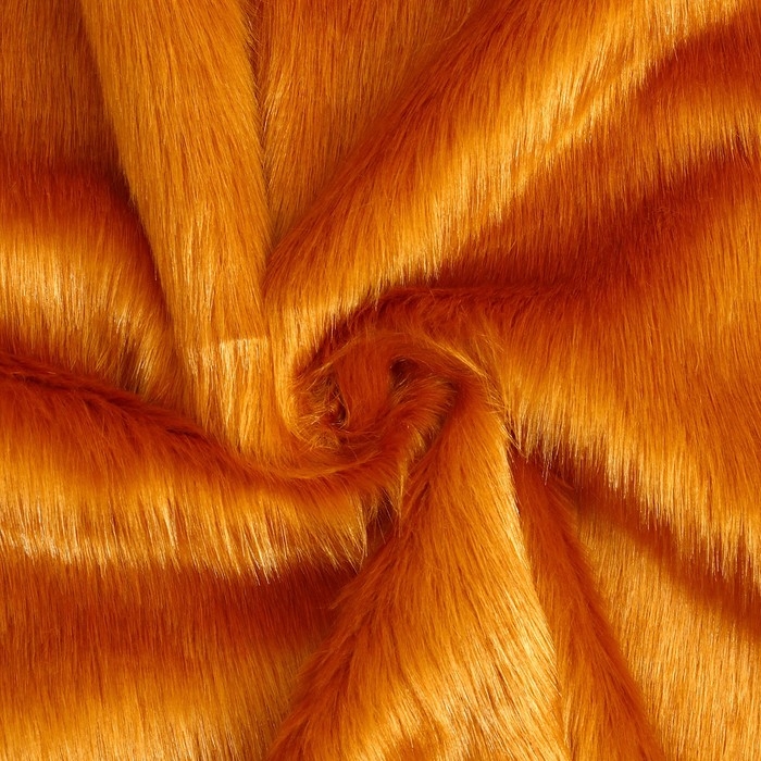 Лоскут &laquo;Мех&raquo; на трикотажной основе, 100 &times; 150 см, цвет терракотовый