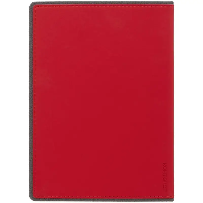 Ежедневник Frame, недатированный, красный с серым