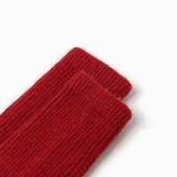 Гольфы детские из монгольской шерсти, цвет красный, 2-4 года