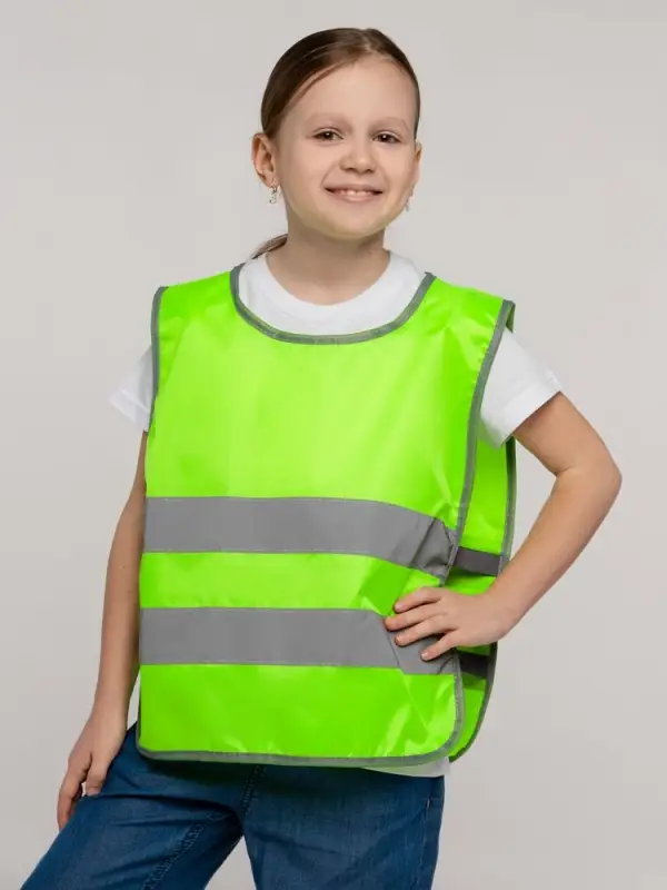 Жилет детский С-2.001Н, желтый неон, размер 134-68-63