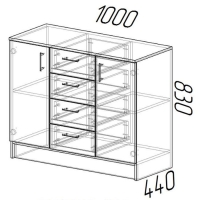 Спальный гарнитур ЭКО (комплект 6 предметов)  кровать 1600х2000