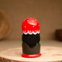 Матрёшка 3-х кукольная "Маша" с божьей коровкой, 11см, ручная роспись.