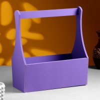 Кашпо деревянное "Виллиан Лонг", с ручкой, 25×12,5×10(28) см Фиолетовый Кашпо деревянное "Виллиан Лонг", с ручкой, 25×12,5×10(28) см Фиолетовый