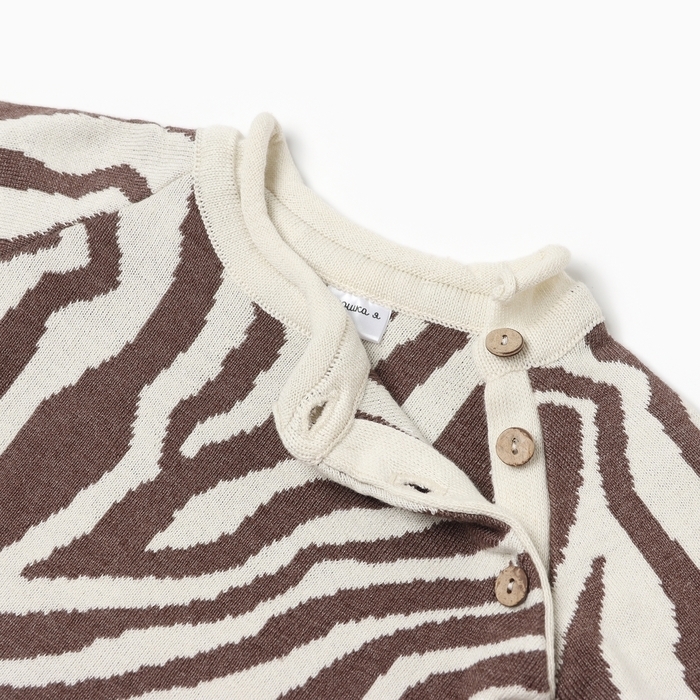 Джемпер вязаный Крошка Я Zebra рост 80-86 см, молочный Джемпер вязаный Крошка Я Zebra рост 80-86 см, молочный