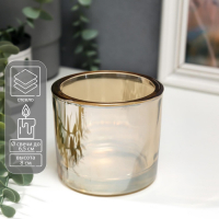 Подсвечник стекло на 1 свечу "Стакан" прозрачный оранжевый 8х9,3х9,3 см Подсвечник стекло на 1 свечу "Стакан" прозрачный оранжевый 8х9,3х9,3 см