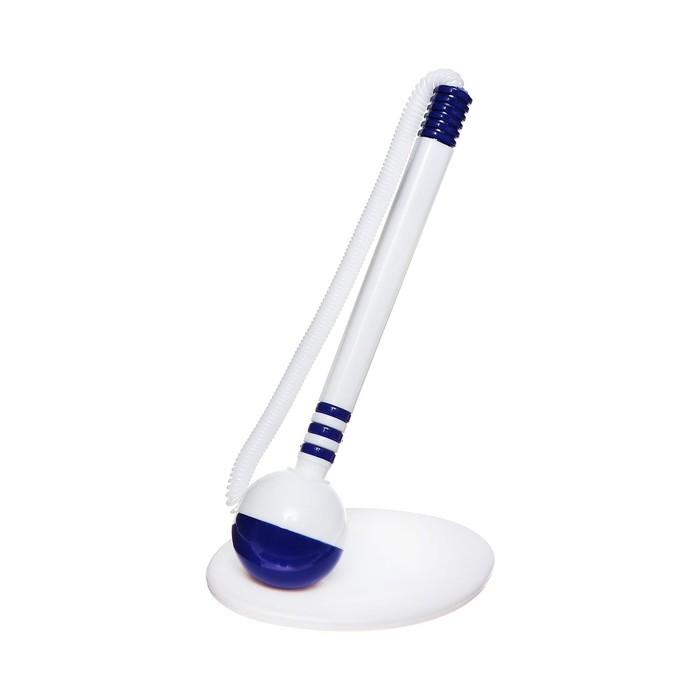 Ручка шариковая на самоклеящейся подставке Attomex 0,7 мм, сменный стержень, синие чернила, пластиковая пружина Ручка шариковая на самоклеящейся подставке Attomex 0,7 мм, сменный стержень, синие чернила, пластиковая пружина