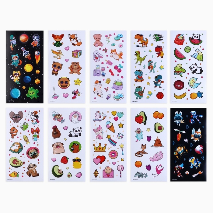 Большой набор для создания акриловых брелоков с наклейками