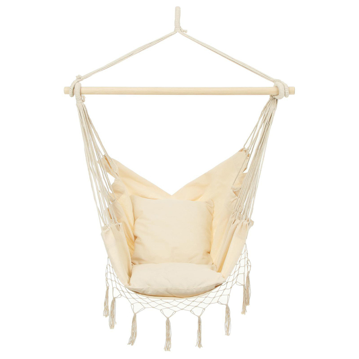 Гамак-кресло maclay, подвесное, плетёное, 60 х 80 см, цвет чёрный Гамак-кресло maclay, подвесное, плетёное, 60 х 80 см, цвет чёрный