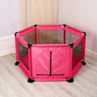 Манеж детский &laquo;Играем вместе&raquo; розового цвета, размер &mdash; 130 &times; 130 &times; 65 см