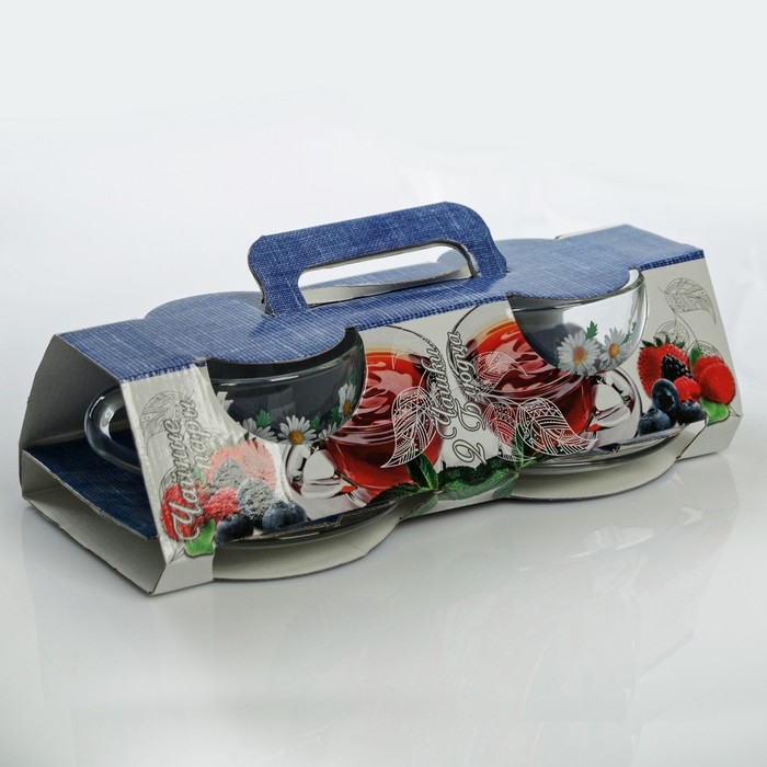 Набор чайный &laquo;Ромашковое поле&raquo;, 200 мл, в чемоданчике