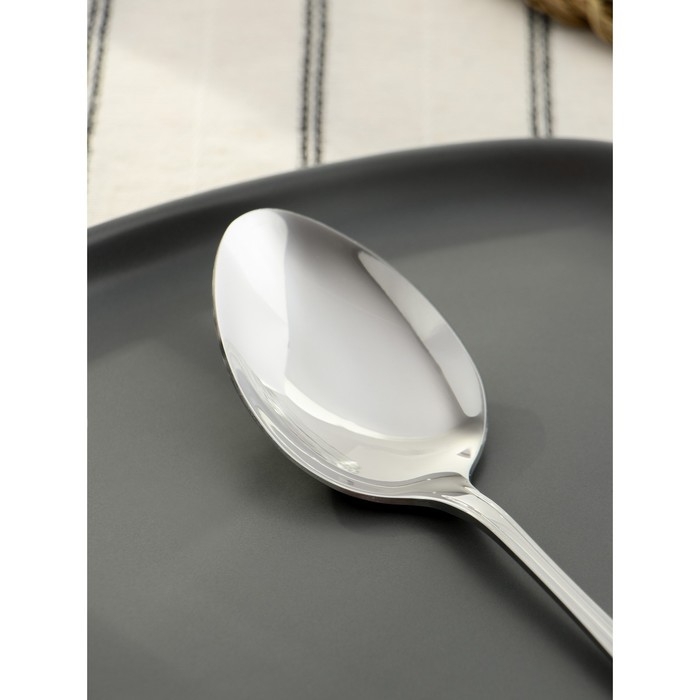 Ложка столовая из нержавеющей стали Magistro Versal, длина 20,5 см, толщина 2,5 мм, цвет серебряный Ложка столовая из нержавеющей стали Magistro Versal, длина 20,5 см, толщина 2,5 мм, цвет серебряный