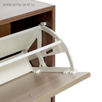 Обувница Приветливая-4, 1186х223х1096, Ясень шимо тёмный/Ясень шимо светлый