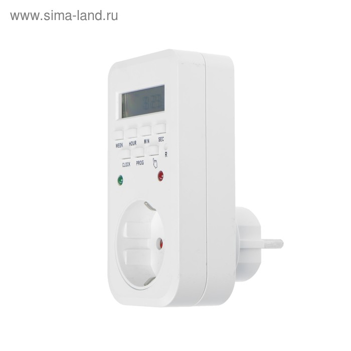 Розеточный электронный таймер недельный Luazon Lighting, 16A, шаг 1 мин, 220 В Розеточный электронный таймер недельный Luazon Lighting, 16A, шаг 1 мин, 220 В